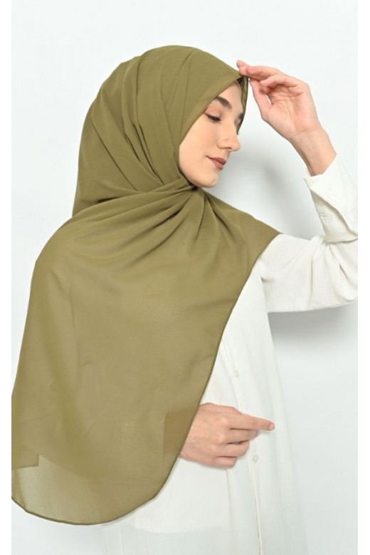 Pasmina Ceruty Instan Oval Olive with Inner